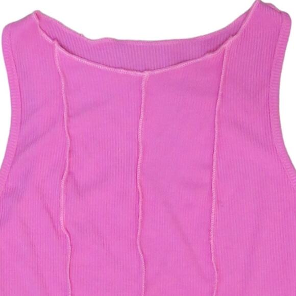 Y2K Crop Top, Ribbed Tank Top, Cropped Shirt, Racerback Athleisure Womens S - Picture 3 of 6